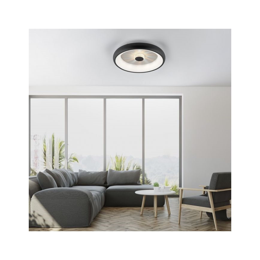 JUST LIGHT. 14384-18 - LED Zatemnitvena stropna svetilka VERTIGO LED/29W/230V 2700-5000K črna + Daljinski upravljalnik