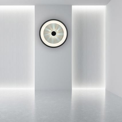JUST LIGHT. 14384-18 - LED Zatemnitvena stropna svetilka VERTIGO LED/29W/230V 2700-5000K črna + Daljinski upravljalnik