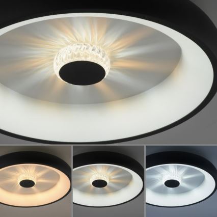 JUST LIGHT. 14384-18 - LED Zatemnitvena stropna svetilka VERTIGO LED/29W/230V 2700-5000K črna + Daljinski upravljalnik