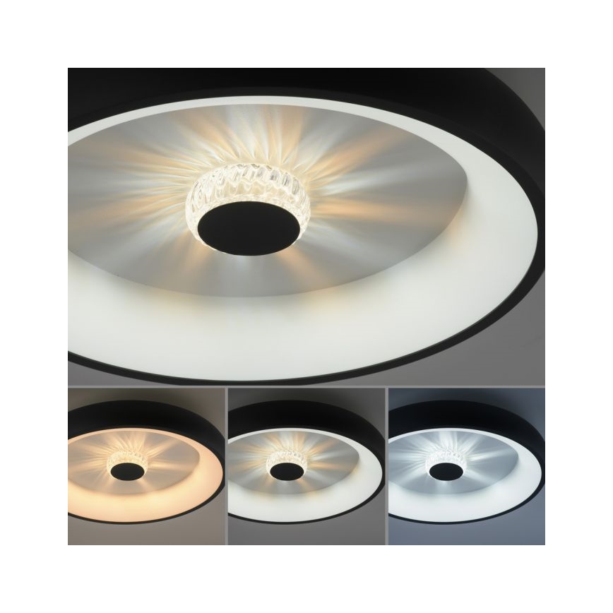 JUST LIGHT. 14384-18 - LED Zatemnitvena stropna svetilka VERTIGO LED/29W/230V 2700-5000K črna + Daljinski upravljalnik