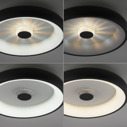 JUST LIGHT. 14384-18 - LED Zatemnitvena stropna svetilka VERTIGO LED/29W/230V 2700-5000K črna + Daljinski upravljalnik