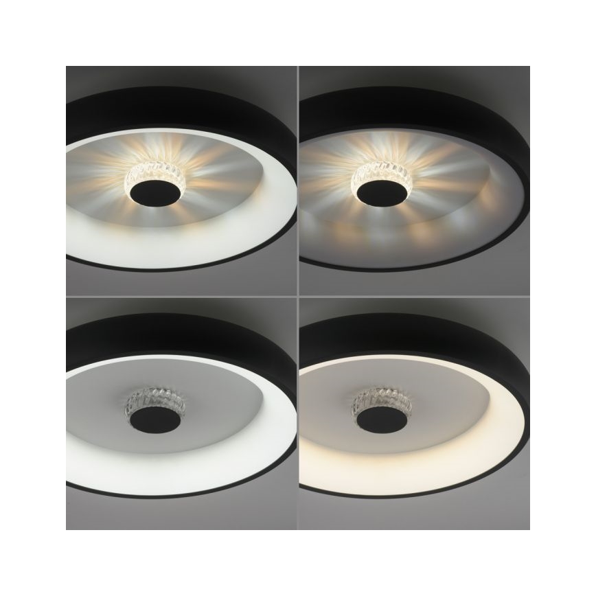 JUST LIGHT. 14384-18 - LED Zatemnitvena stropna svetilka VERTIGO LED/29W/230V 2700-5000K črna + Daljinski upravljalnik