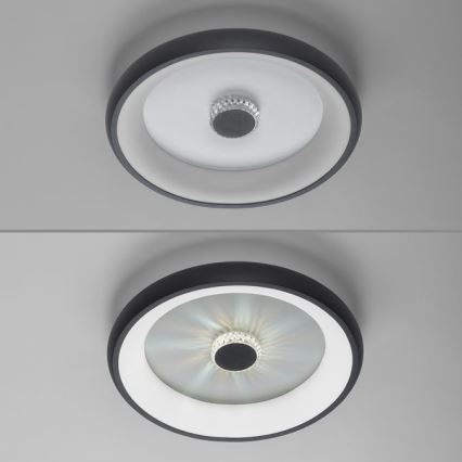 JUST LIGHT. 14384-18 - LED Zatemnitvena stropna svetilka VERTIGO LED/29W/230V 2700-5000K črna + Daljinski upravljalnik