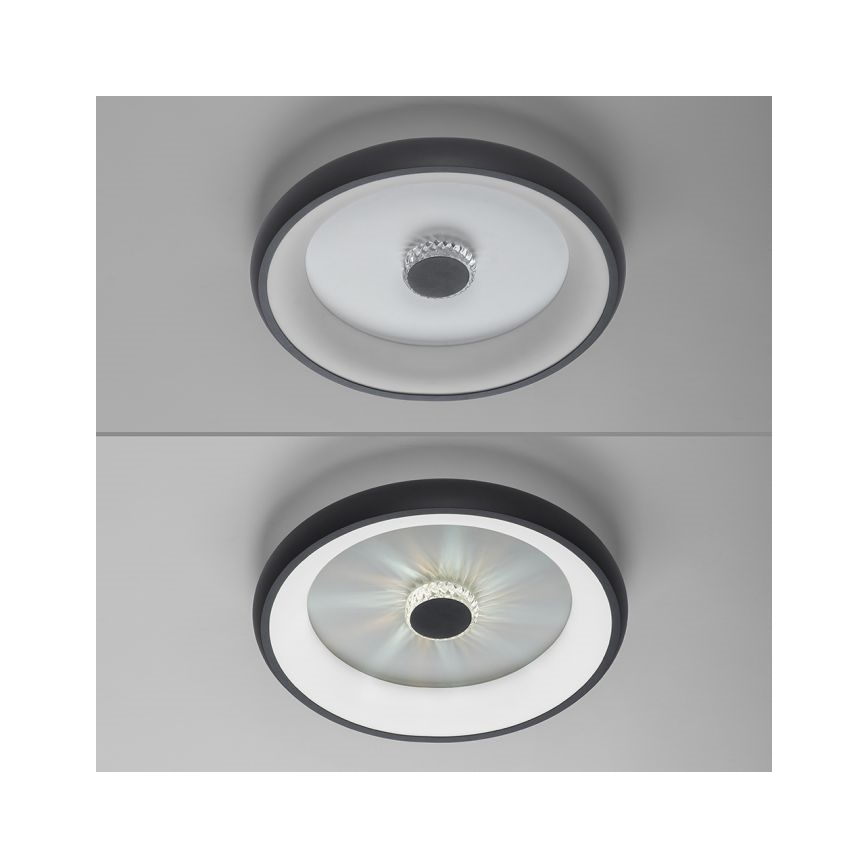 JUST LIGHT. 14384-18 - LED Zatemnitvena stropna svetilka VERTIGO LED/29W/230V 2700-5000K črna + Daljinski upravljalnik