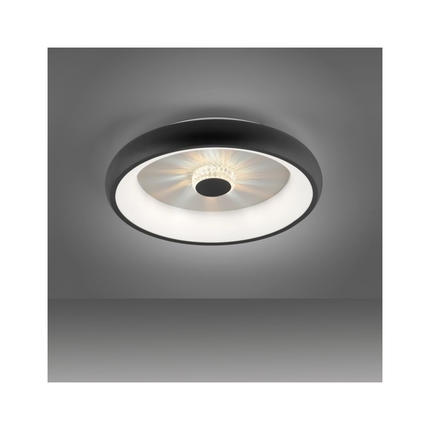 JUST LIGHT. 14384-18 - LED Zatemnitvena stropna svetilka VERTIGO LED/29W/230V 2700-5000K črna + Daljinski upravljalnik