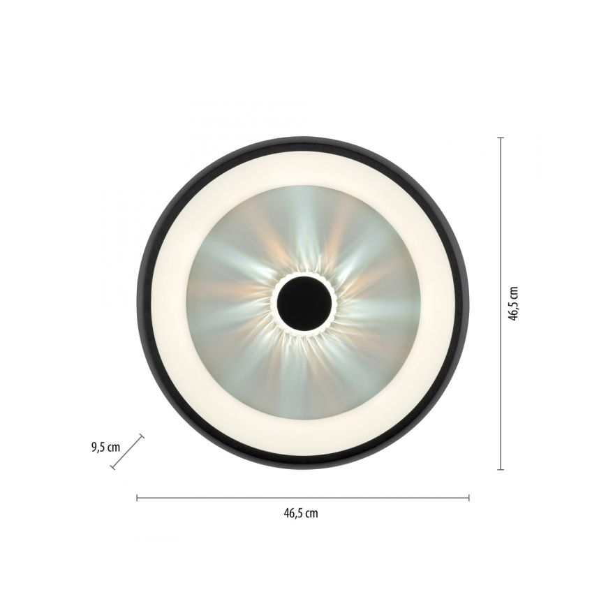 JUST LIGHT. 14384-18 - LED Zatemnitvena stropna svetilka VERTIGO LED/29W/230V 2700-5000K črna + Daljinski upravljalnik