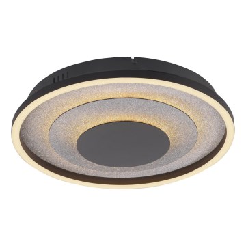 JUST LIGHT. 14409-21 - LED stropna svetilka GLITTY LED/22W/230V premer 40 cm črna