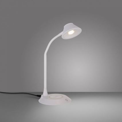 JUST LIGHT. 14414-16 - Dimmable fleksibilna namizna lampa z dotikom PUCKI LED/4,5W/230V bela