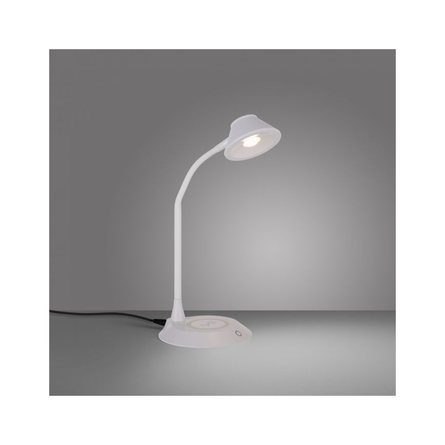 JUST LIGHT. 14414-16 - Dimmable fleksibilna namizna lampa z dotikom PUCKI LED/4,5W/230V bela