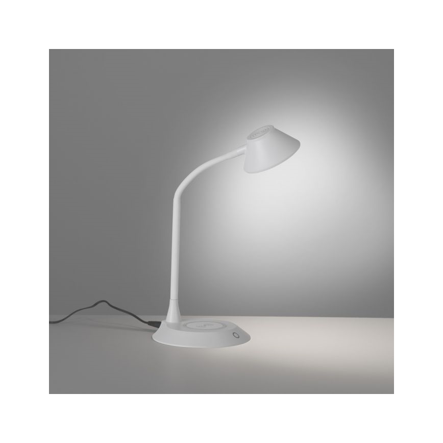 JUST LIGHT. 14414-16 - Dimmable fleksibilna namizna lampa z dotikom PUCKI LED/4,5W/230V bela