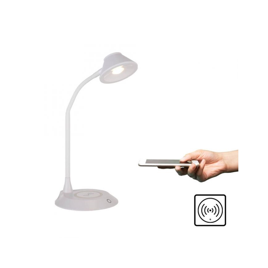 JUST LIGHT. 14414-16 - Dimmable fleksibilna namizna lampa z dotikom PUCKI LED/4,5W/230V bela