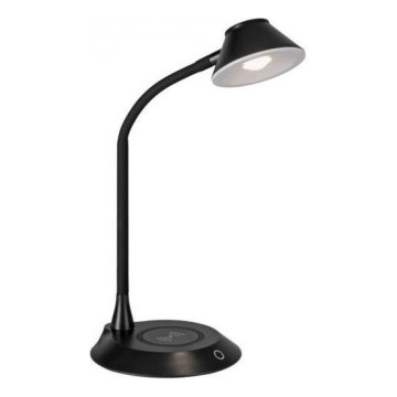 JUST LIGHT. 14414-18 - Dimmabilna fleksibilna dotik svetilka za mizo z brezžičnim polnjenjem PUCKI LED/4,5W/230V črna