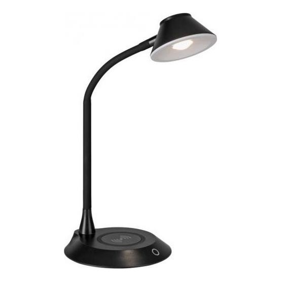 JUST LIGHT. 14414-18 - Dimmabilna fleksibilna dotik svetilka za mizo z brezžičnim polnjenjem PUCKI LED/4,5W/230V črna