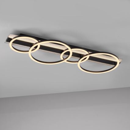 JUST LIGHT. 14426-21 - LED stropna svetilka CICHIO LED/37W/230V + LED/9,5W 30x86 cm črna