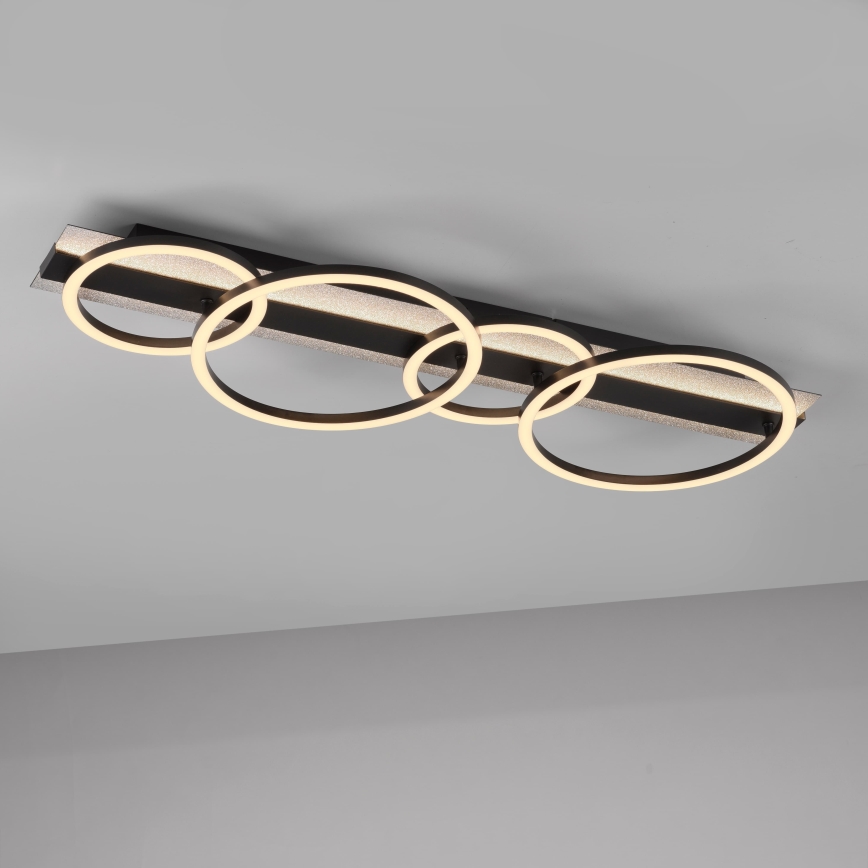 JUST LIGHT. 14426-21 - LED stropna svetilka CICHIO LED/37W/230V + LED/9,5W 30x86 cm črna