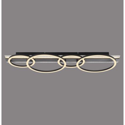 JUST LIGHT. 14426-21 - LED stropna svetilka CICHIO LED/37W/230V + LED/9,5W 30x86 cm črna