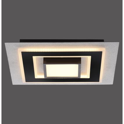 JUST LIGHT. 14439-21 - LED stropna svetilka CICHIO LED/18,5W/230V + LED/9W 40x40 cm črna