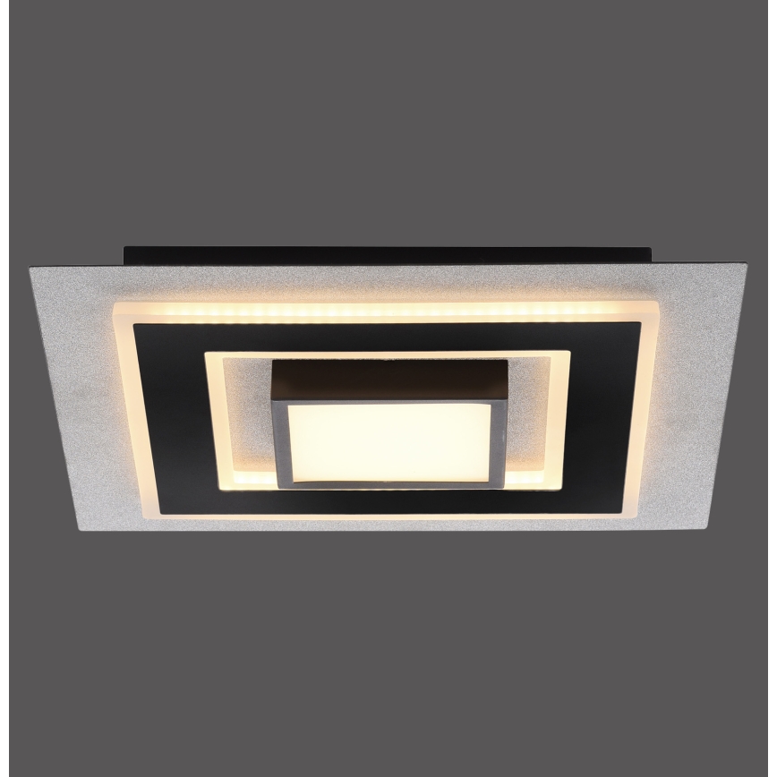 JUST LIGHT. 14439-21 - LED stropna svetilka CICHIO LED/18,5W/230V + LED/9W 40x40 cm črna