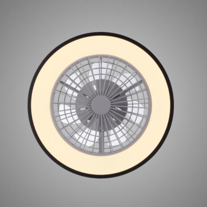 JUST LIGHT. 14447-18 - LED RGBW zatemljiv stropni ventilator z lučjo LENO LED/44W/230V 3000-6500K, premer 48,6 cm, bela + daljinski upravljalnik