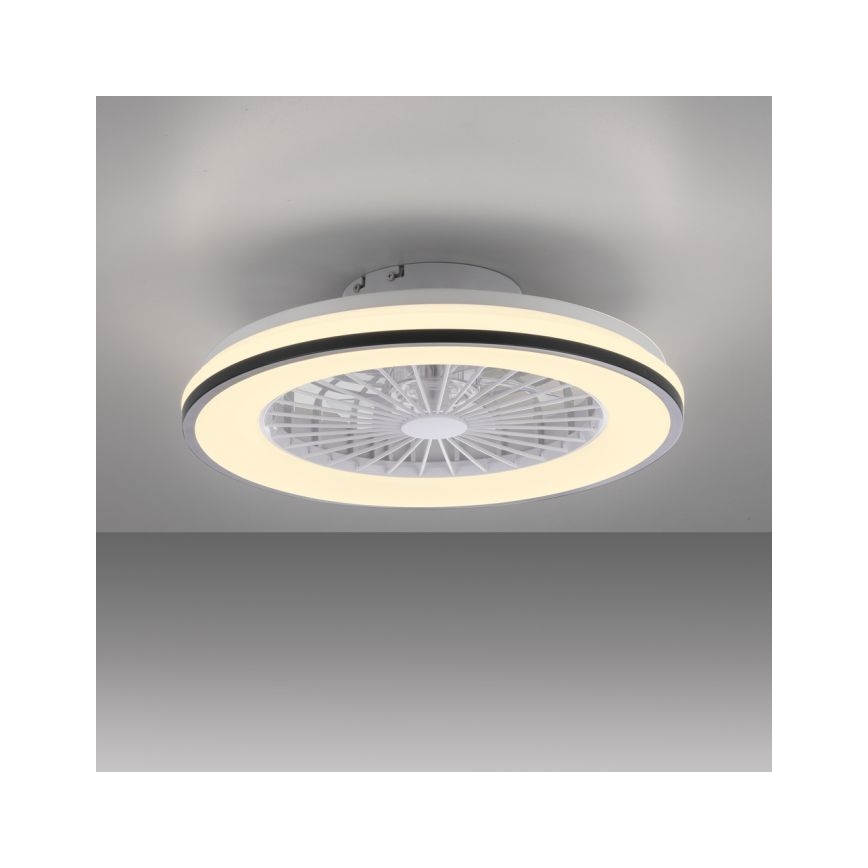 JUST LIGHT. 14447-18 - LED RGBW Zatemnitveni stropni ventilator s svetilko LENO LED/44W/230V 3000-6500K pr. 48,6 cm bela + Daljinski upravljalnik