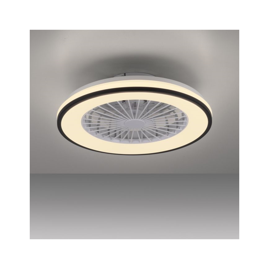 JUST LIGHT. 14447-18 - LED RGBW Zatemnitveni stropni ventilator s svetilko LENO LED/44W/230V 3000-6500K pr. 48,6 cm bela + Daljinski upravljalnik