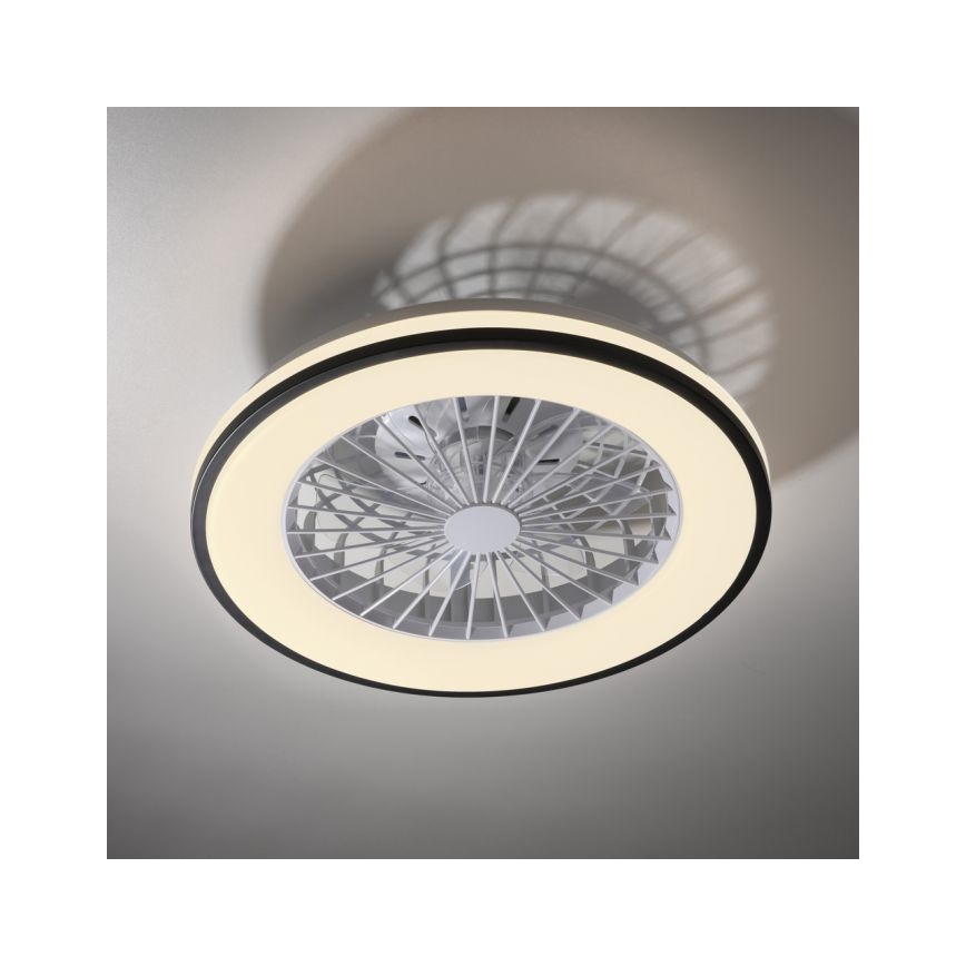 JUST LIGHT. 14447-18 - LED RGBW Zatemnitveni stropni ventilator s svetilko LENO LED/44W/230V 3000-6500K pr. 48,6 cm bela + Daljinski upravljalnik