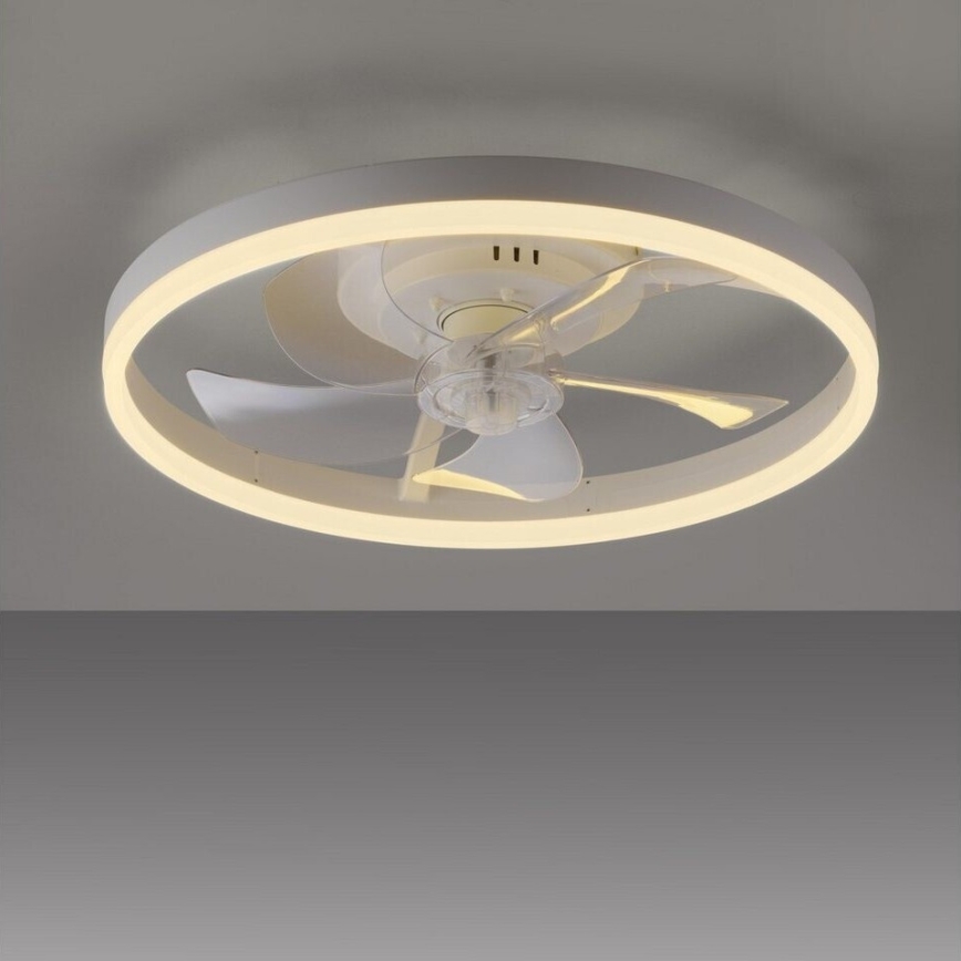 JUST LIGHT. 14624-16 - LED stropni ventilator z zatemnljivo svetlobo RITA LED/22W/230V 3000-6000K premer 50 cm v beli barvi + daljinski upravljalnik