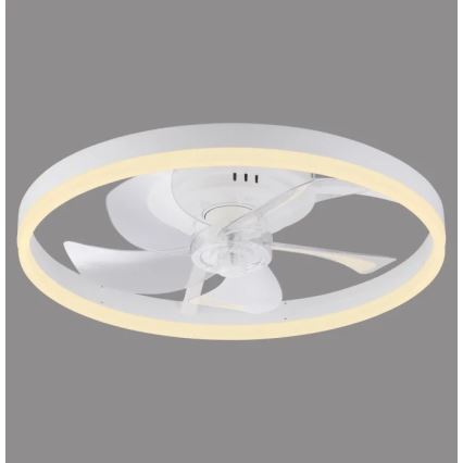 JUST LIGHT. 14624-16 - LED stropni ventilator z zatemnljivo svetlobo RITA LED/22W/230V 3000-6000K premer 50 cm v beli barvi + daljinski upravljalnik