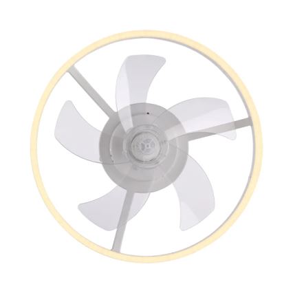 JUST LIGHT. 14624-16 - LED stropni ventilator z zatemnljivo svetlobo RITA LED/22W/230V 3000-6000K premer 50 cm v beli barvi + daljinski upravljalnik