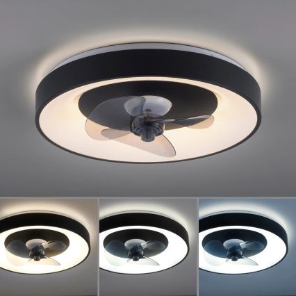 JUST LIGHT. 14644-18 - LED Zatemnitvena stropna svetilka z ventilatorjem VENIKA LED/36W/230V pr. 48,6 cm 2700-5000K + Daljinski upravljalnik