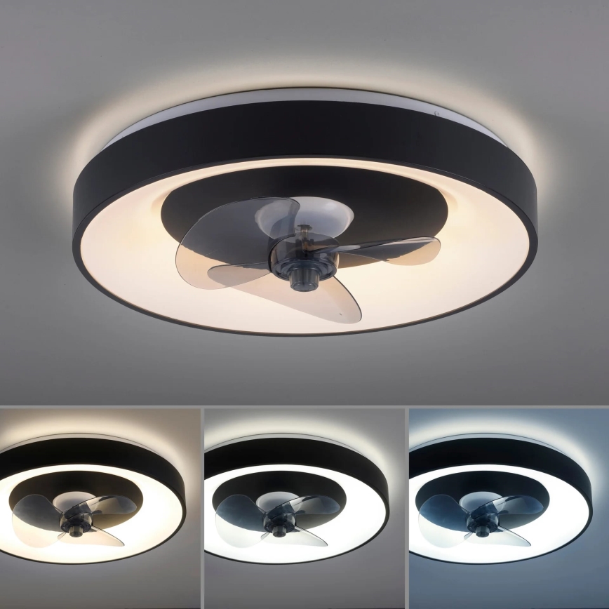 JUST LIGHT. 14644-18 - LED Zatemnitvena stropna svetilka z ventilatorjem VENIKA LED/36W/230V pr. 48,6 cm 2700-5000K + Daljinski upravljalnik