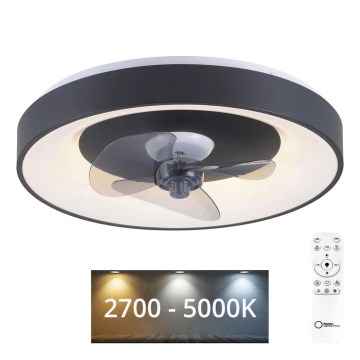 JUST LIGHT. 14644-18 - LED Zatemnitvena stropna svetilka z ventilatorjem VENIKA LED/36W/230V pr. 48,6 cm 2700-5000K + Daljinski upravljalnik