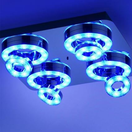 JUST LIGHT. 14662-17 - LED RGBW Zatemnitveni reflektor TIM LOLASMART 4xLED/5,9/230V 2700-5000K + Daljinski upravljalnik