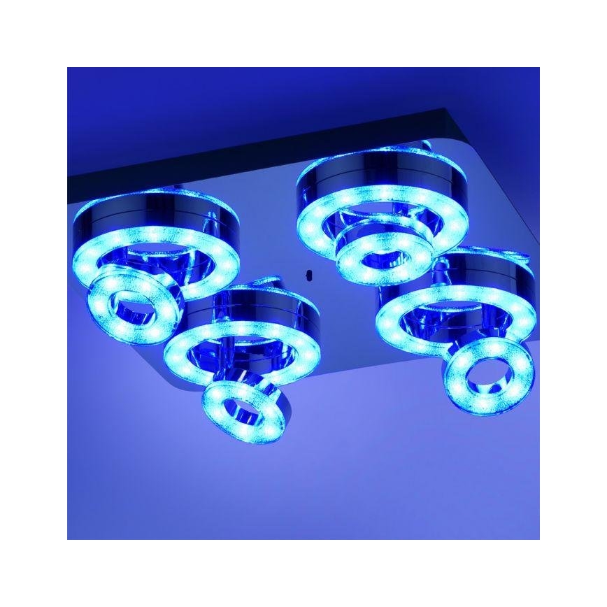 JUST LIGHT. 14662-17 - LED RGBW Zatemnitveni reflektor TIM LOLASMART 4xLED/5,9/230V 2700-5000K + Daljinski upravljalnik