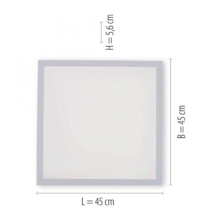 JUST LIGHT. 14681-16 - LED RGB Zatemnitveni nadgradni panel LOLA FLAT LED/28W/230V 2700-5000K + Daljinski upravljalnik