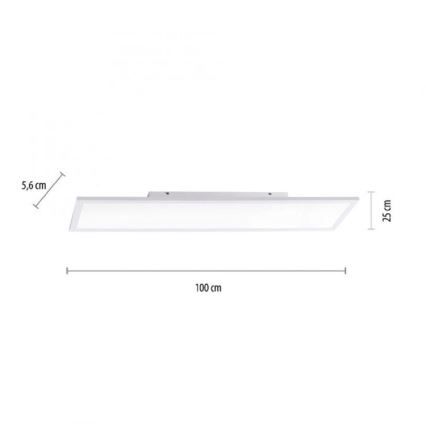 JUST LIGHT. 14682-16 - LED RGB Zatemnitveni nadgradni panel LOLA FLAT LED/28,5W/230V 2700-5000K + Daljinski upravljalnik