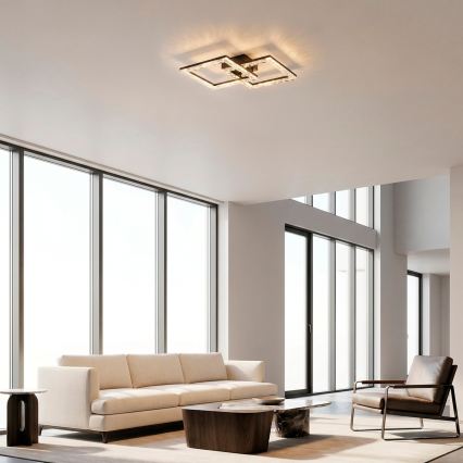 JUST LIGHT. 14732-18 - LED stropno svetilo GLITRA LED/17,5W/230V 37,6x37,6 cm črna