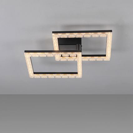 JUST LIGHT. 14732-18 - LED stropno svetilo GLITRA LED/17,5W/230V 37,6x37,6 cm črna