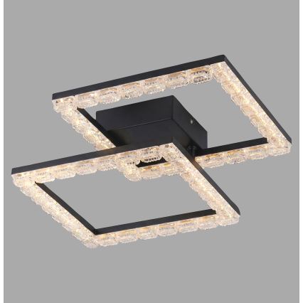 JUST LIGHT. 14732-18 - LED stropno svetilo GLITRA LED/17,5W/230V 37,6x37,6 cm črna