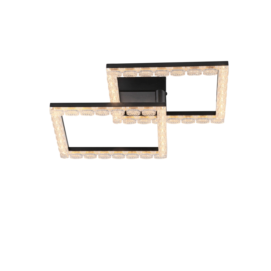 JUST LIGHT. 14732-18 - LED stropno svetilo GLITRA LED/17,5W/230V 37,6x37,6 cm črna