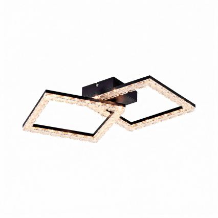 JUST LIGHT. 14732-18 - LED stropno svetilo GLITRA LED/17,5W/230V 37,6x37,6 cm črna