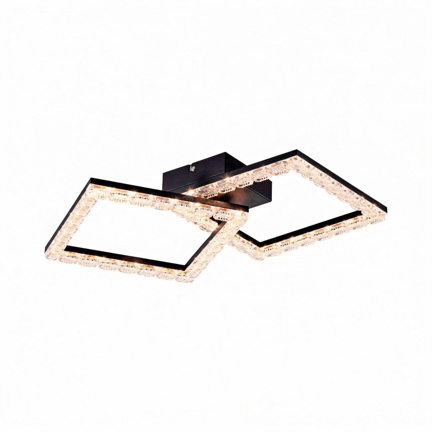 JUST LIGHT. 14732-18 - LED stropno svetilo GLITRA LED/17,5W/230V 37,6x37,6 cm črna