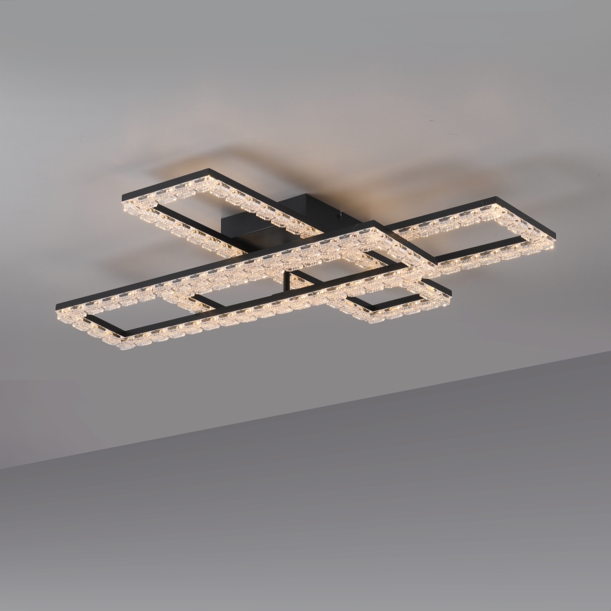 JUST LIGHT. 14733-18 - LED stropna svetilka GLITRA LED/35W/230V 57x72 cm črna