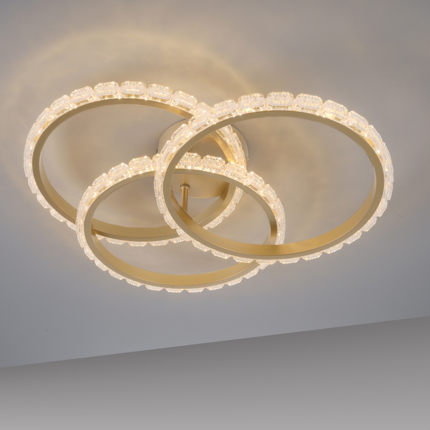 JUST LIGHT. 14734-60 - LED stropna svetilka GLITRA LED/37W/230V, premer 50 cm, zlata