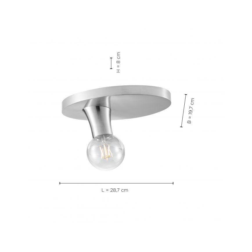 JUST LIGHT. 14777-55 - Stropna svetilka TURN ME 1xE27/60W/230V mat krom