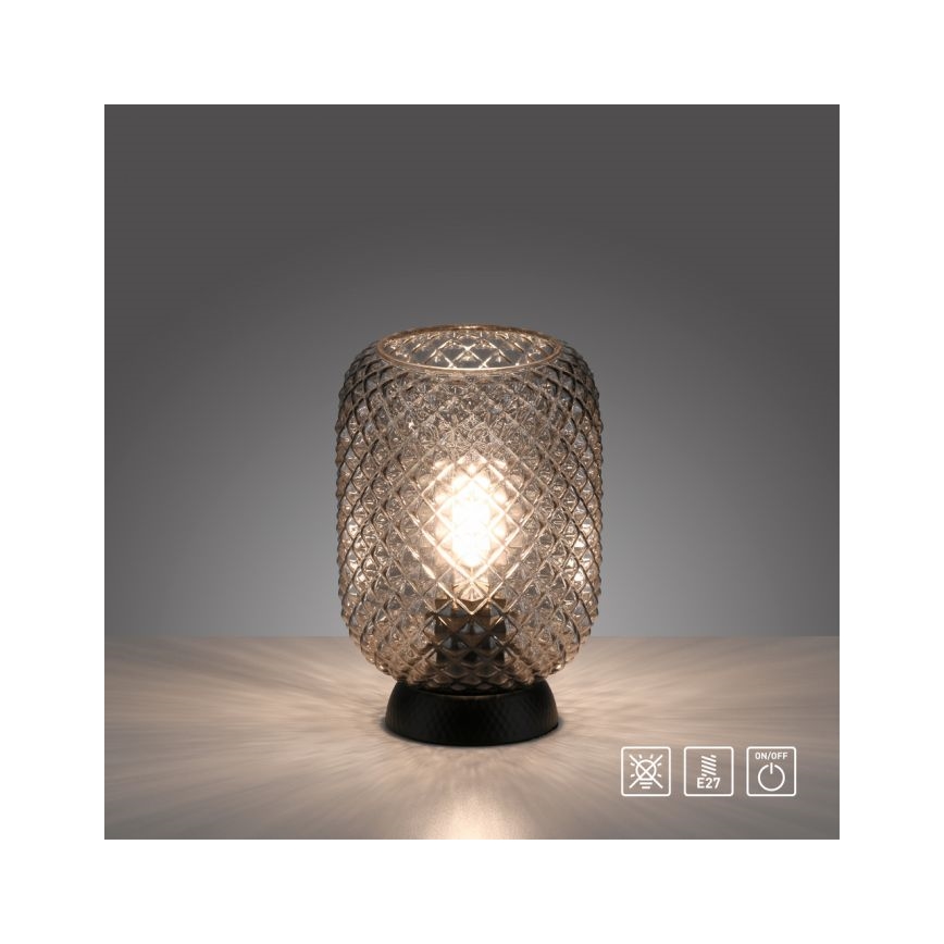 JUST LIGHT. 14906-18 - Namizna svetilka REISHI 1xE27/40W/230V črna