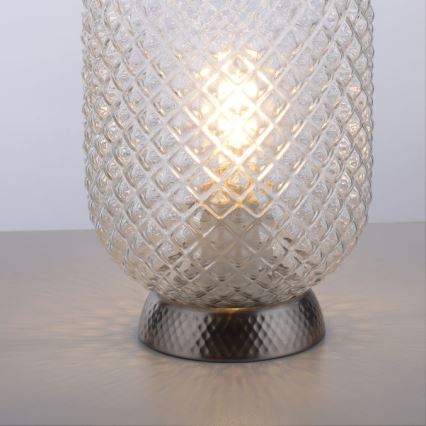 JUST LIGHT. 14906-55 - Namizna svetilka REISHI 1xE27/40W/230V mat krom