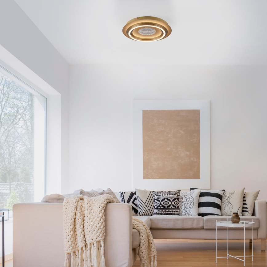 JUST LIGHT. 15089-60 - LED stropna svetilka CICHIO LED/36W/230V Ø 40 cm zlata
