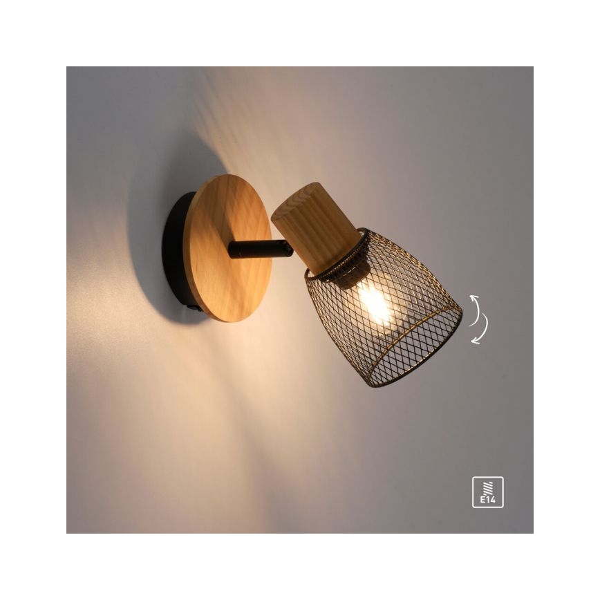 JUST LIGHT. 15191-79 - Stenski reflektor TAMIS 1xE14/10W/230V bor