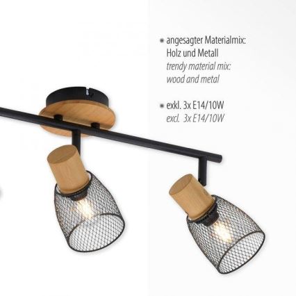 JUST LIGHT. 15193-79 - Reflektor TAMIS 3xE14/10W/230V